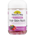 Nature's Way Adult Vita Gummies Hair Skin & Nails 60 pack – delicious berry-flavored gummies supporting healthy hair growth, glowing skin, and strong nails in adults.