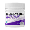 Blackmores Sleep Sound Magnesium Powder 187.5g jar with purple and white packaging, dietary supplement for better sleep and relaxation