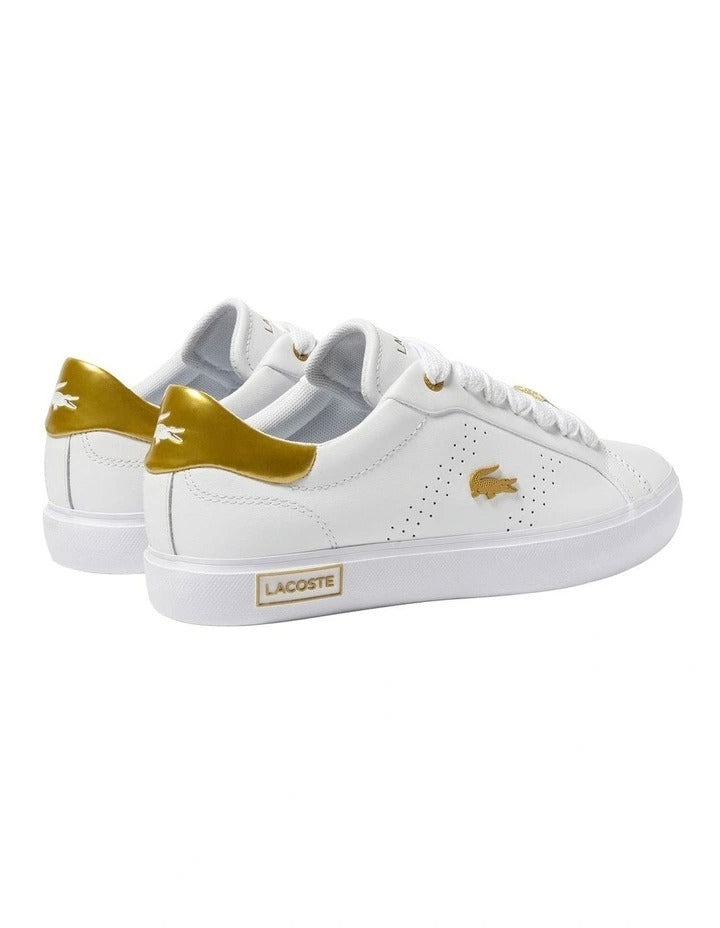 Lacoste Powercourt 2.0 Sneaker in White/Gold, view 2