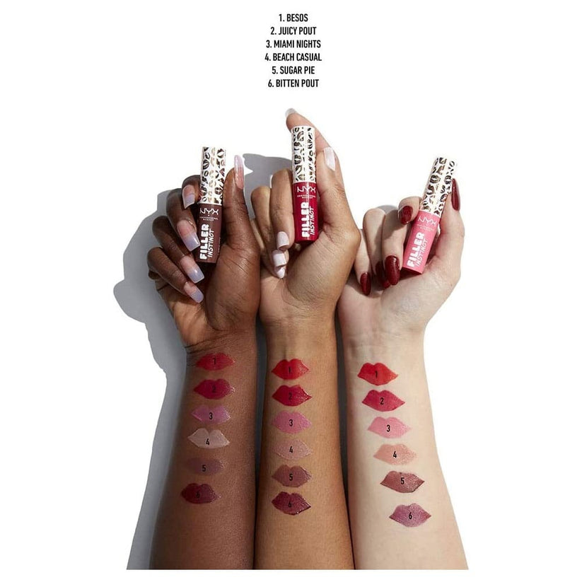 NYX Filler Instinct Plumping Lip Color 01 Besos bold red lipstick