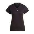 Black Adidas t-shirt on a white background