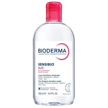 Bioderma Sensibio H2O Micellar Water Cleanser 500ml for sensitive skin.