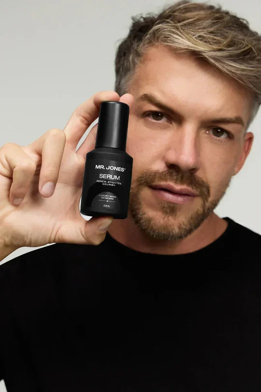The Six Pack Men’s Complete Skincare Set featuring cleanser, moisturizer, exfoliator, serum, eye cream, and face mask for men’s daily grooming and skincare routine.