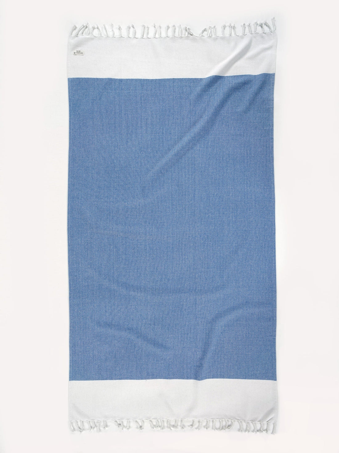 Set of 4 Herringbone Turkish Beach Towels - Placid Blue