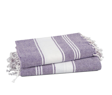 Set of 2 Chambray Turkish Beach Towels - Day Break