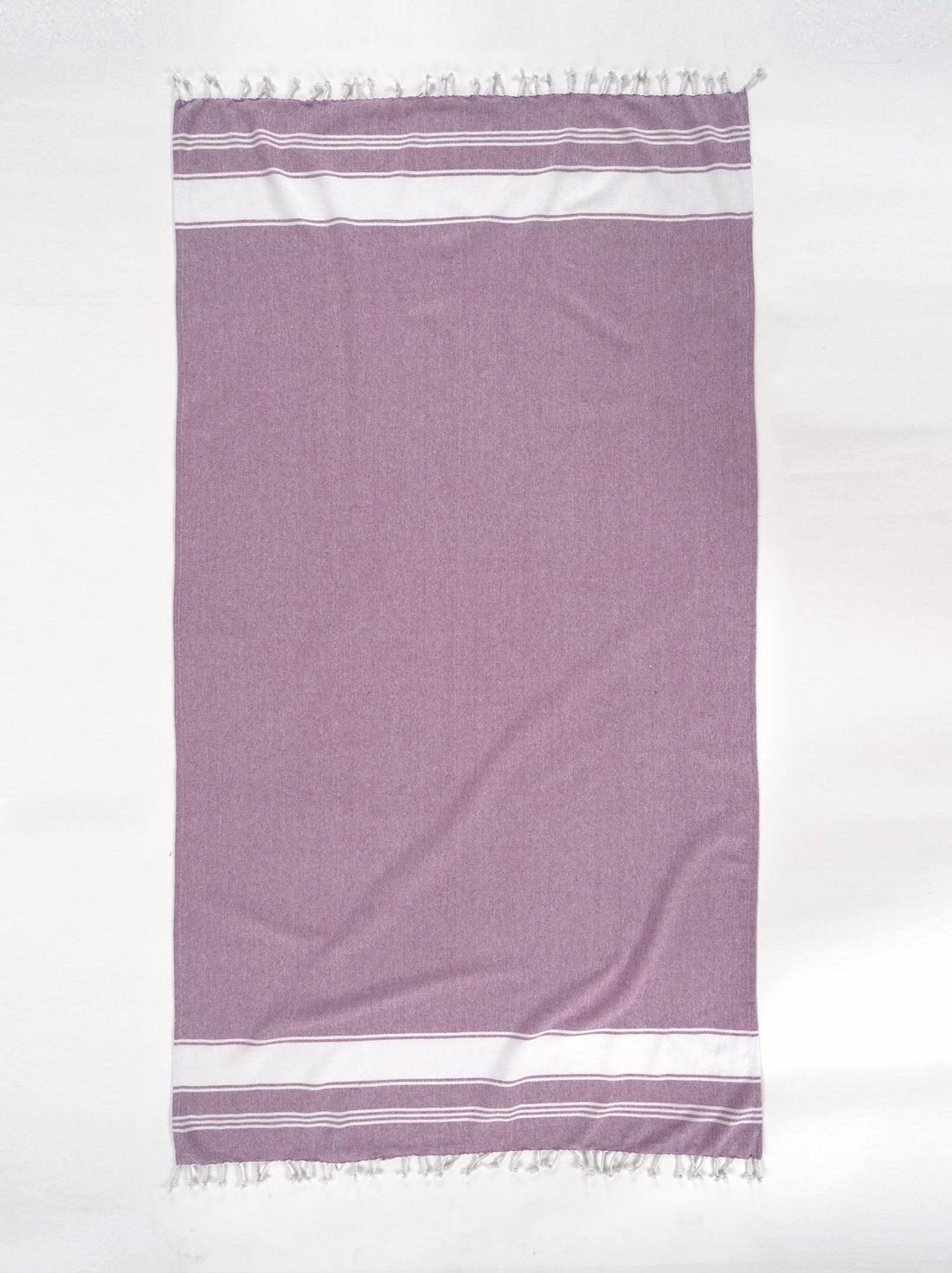 Set of 4 Chambray Turkish Beach Towels - Regal Orchid