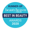 Badge for 'Runner-Up Best in Beauty' award from beautyheaven.com.au 2020