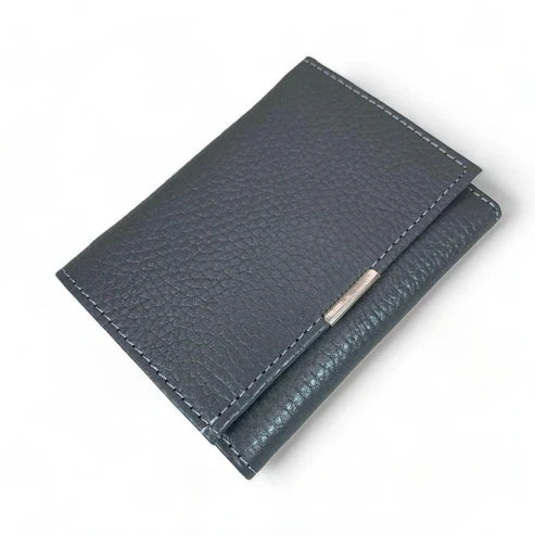 Elegant black genuine leather women’s wallet and card holder with secure locker — stylish and premium accessory by LeatherLuxe