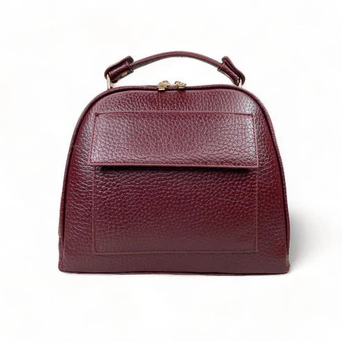 Dark Red Women’s Satchel Handbag LeatherLuxe Medium