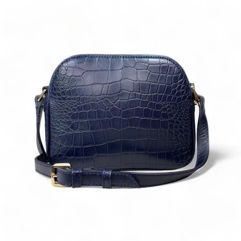 Women's Shoulder Bag Dark Blue LeatherLuxe