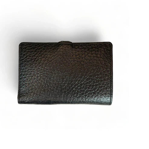 LeatherLuxe Black Genuine Leather Wallet with Card Holder – Premium Men’s Slim Bifold Wallet