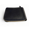 LeatherLuxe genuine leather wallet with zip closure — sleek brown card holder made from premium full-grain leather, designed for men and women for secure everyday use.