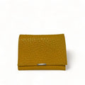 LeatherLuxe Yellow Women’s Leather Wallet Front View