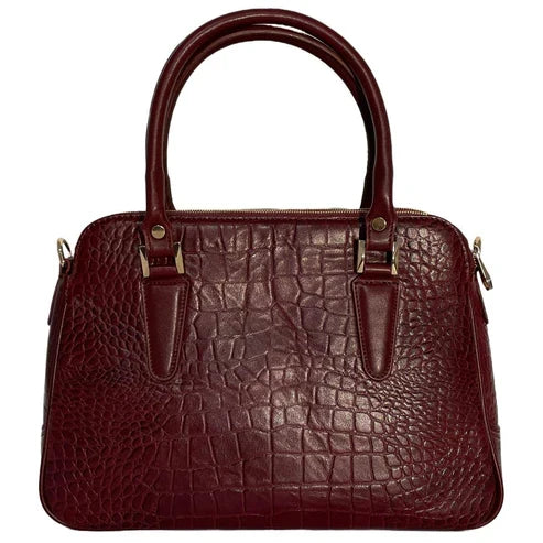 Premium Red Leather Office Bag by LeatherLuxe