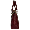 LeatherLuxe premium red leather office bag for professionals, stylish shoulder bag with sleek design, durable craftsmanship, and elegant finish.