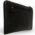 Black Leather Wristlet – Front View