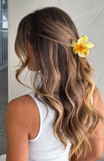 Floral Charm Hair Clip Yellow | Women's Yellow Hair Accessory