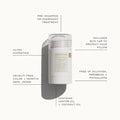 Kristin Ess hair balm packaging with product features listed on a white background