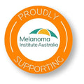 Logo of Melanoma Institute Australia with an orange ring around it on a white background