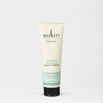 Sukin Natural Balance Scalp Scrub tube on a white background