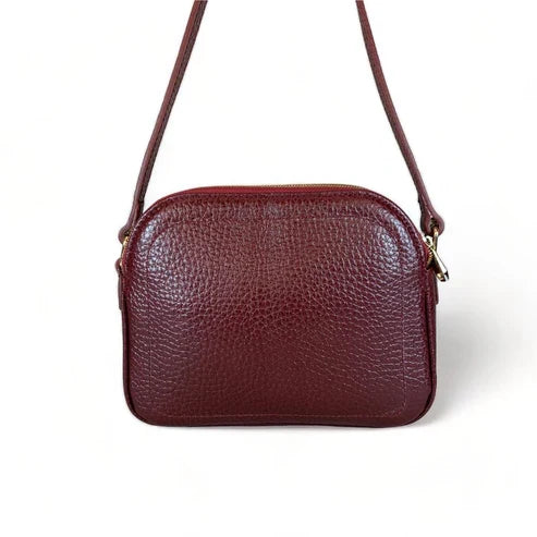 Women’s Shoulder Bag in Red Leather – LeatherLuxe