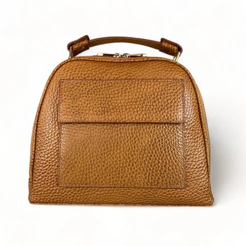 LeatherLuxe light brown leather tote bag with classic design, elegant stitching, and versatile style for everyday use.