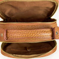 LeatherLuxe light brown leather tote bag with classic design, elegant stitching, and versatile style for everyday use.