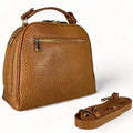 LeatherLuxe light brown leather tote bag with classic design, elegant stitching, and versatile style for everyday use.