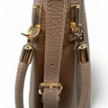 LeatherLuxe Khaki Leather Tote Bag – Elegant premium women’s handbag made of genuine leather with spacious design and stylish finish.