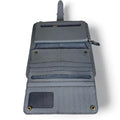 Genuine gray leather clutch with matching card holder, stylish and elegant women’s accessory for everyday and formal occasions.