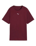 Puma ESS Relaxed Tee in soft cotton blend with subtle cat logo embroidery, casual everyday wear for men and women