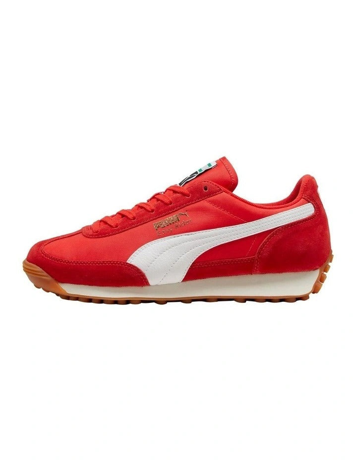 Puma Easy Rider Vintage Women’s Shoe with suede leather overlays, slim retro profile and low heel, casual lifestyle sneaker in leather and textile blend