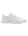 Puma Carina 3.0 women’s leather sneakers with flat heel, Softfoam cushioning, and tennis-inspired design