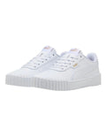 Puma Carina 3.0 women’s leather sneakers with flat heel, Softfoam cushioning, and tennis-inspired design