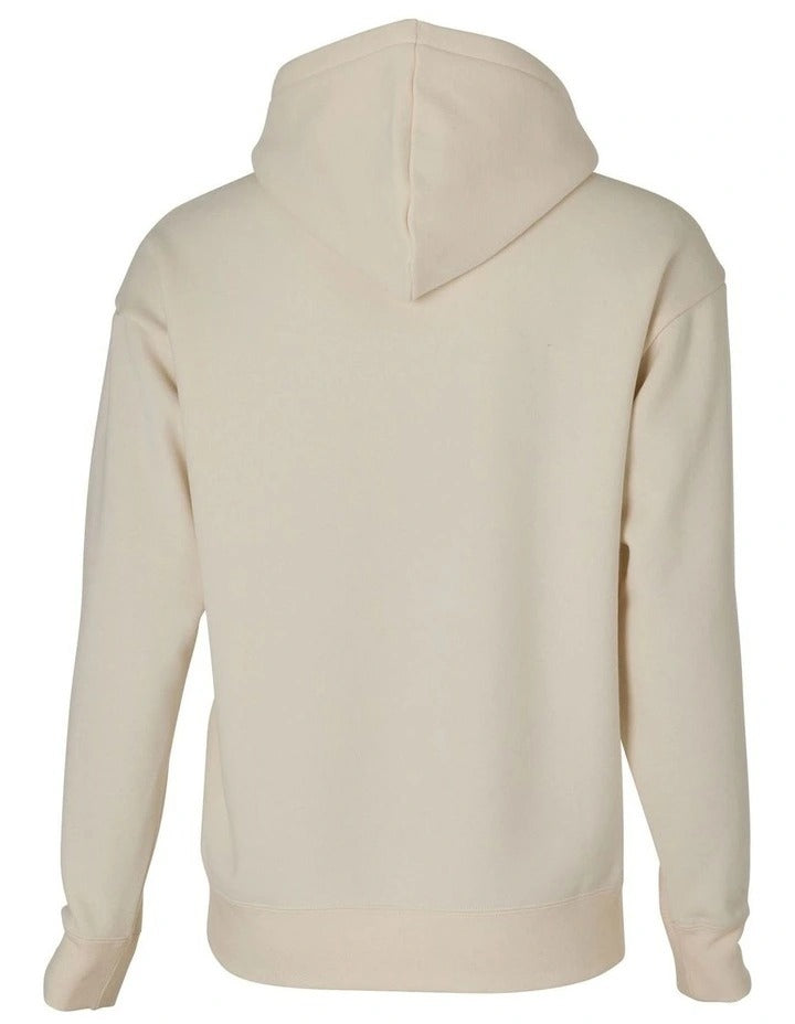 Puma Ess Elevated Badge Hoodie black with embroidered Puma logo, adjustable hood, and ribbed cuffs
