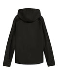 Puma Evostripe Full-Zip Hoodie with reflective cat logo, high neck hood, full zip closure, raglan sleeves, and breathable mesh details