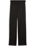 Puma T7 Always On Straight Pants with recycled polyester blend, side stripe panel inserts, zippered seam pockets, elastic waistband, and embroidered Cat Logo