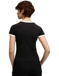 Puma T7 Slim Tee with T7 panel inserts, rib neckline, rib cuffs, and embroidered Cat Logo on chest – slim fit athletic t-shirt made with recycled polyester and elastane