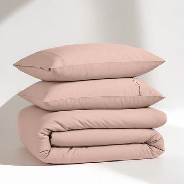 100% Organic Washed Cotton Quilt Cover Set - Sepia Rose