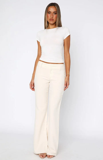 Miss CEO Pant Oat | Women's Oat Wide Leg Pants