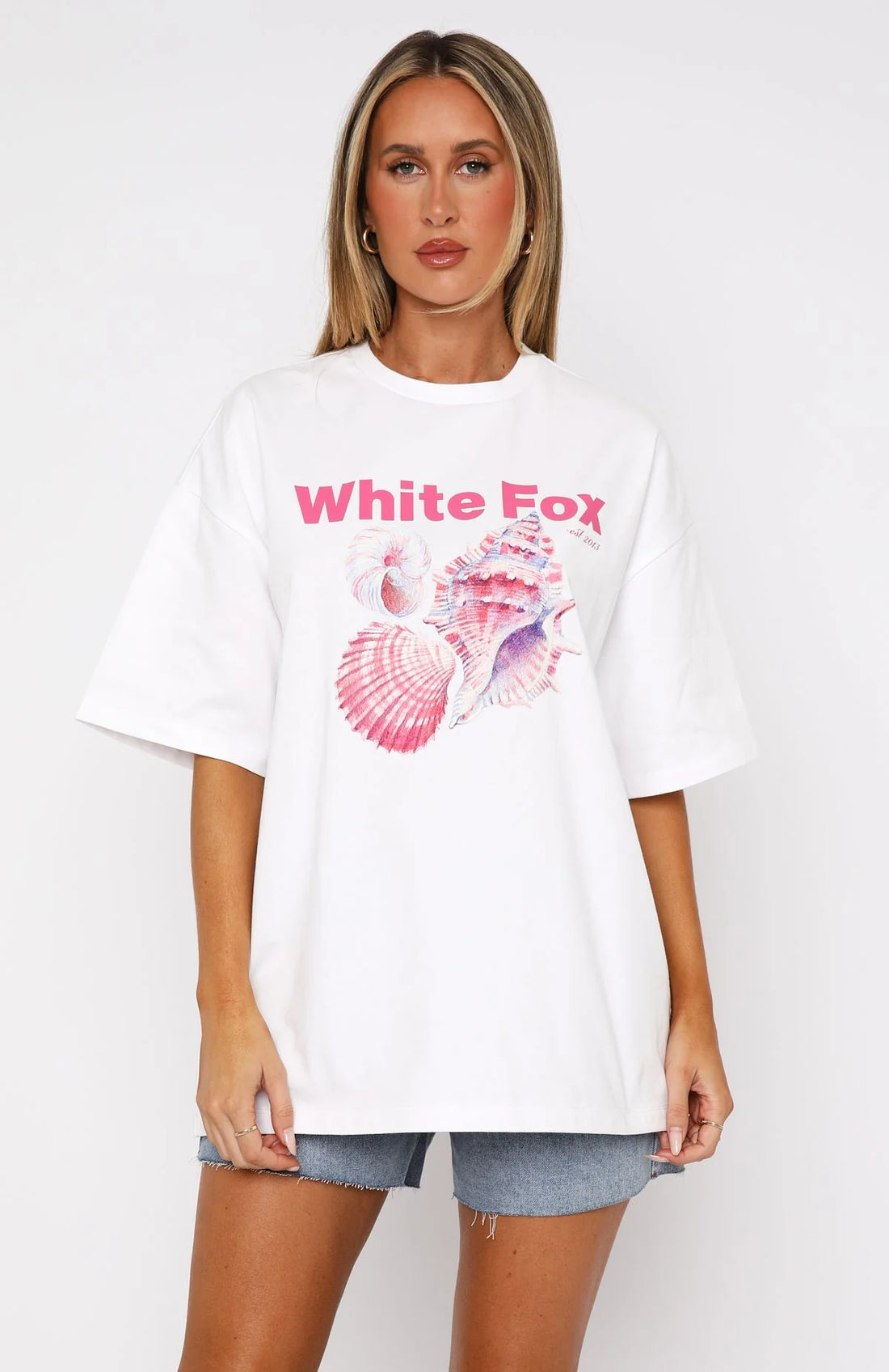 Hear The Ocean Oversized Tee White | Women's Oversized T-Shirt