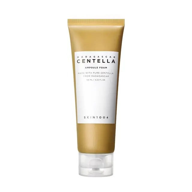 Skincare tube labeled 'Madagascan Centella' on a white background