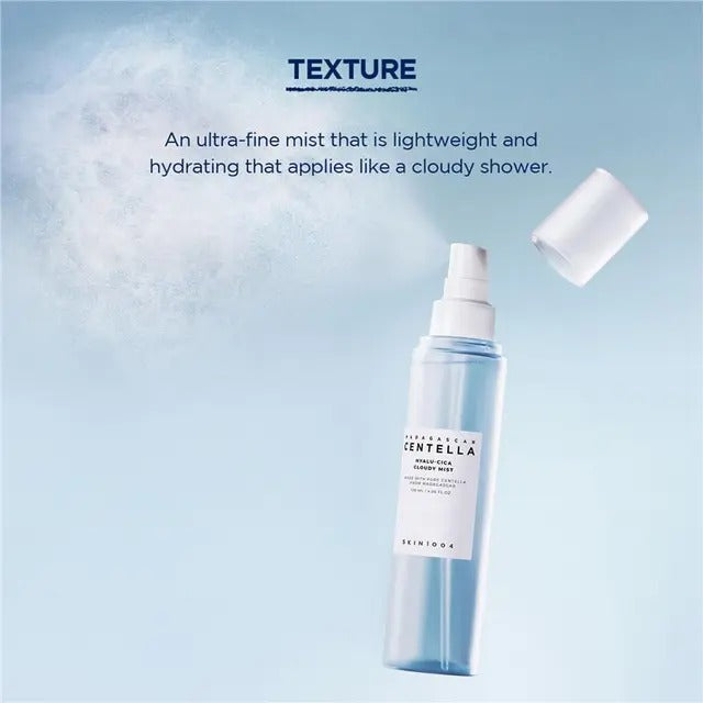 Hydrating mist with Centella and hyaluronic acid for glowing skin