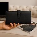 Women's Wallets LeatherLuxe Leather Clutch Front View