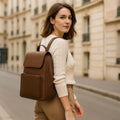 Brown Leather Women’s Backpack – Laptop Bag