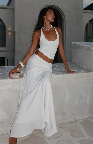 Sunbliss Maxi Skirt White | Women's White Maxi Skirt