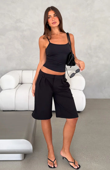 Baby Steps Shorts Black | Stylish Women's Casual Shorts