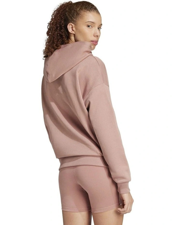 Adidas Essentials Small Logo Feel Cozy Hoodie, Warm Clay, product view 2