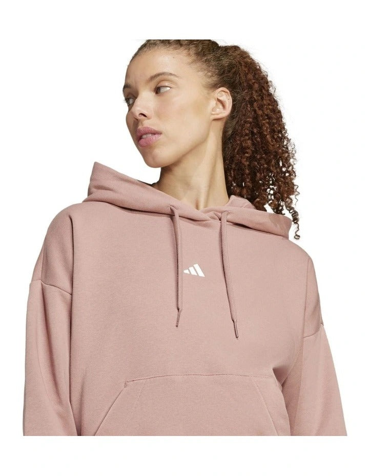 Adidas Essentials Small Logo Feel Cozy Hoodie, Warm Clay, product view 4