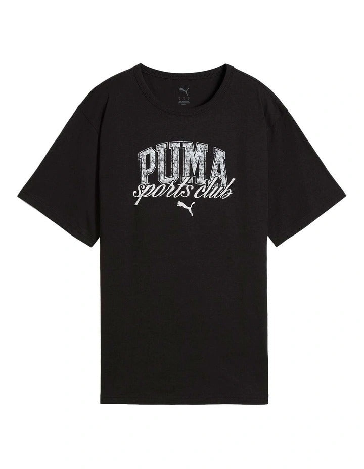 Puma Class Relaxed Tee for men in cotton blend with bold graphic rubber print – casual relaxed fit t-shirt